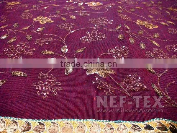 BORDER DESIGN EMBROIDERED SAREES