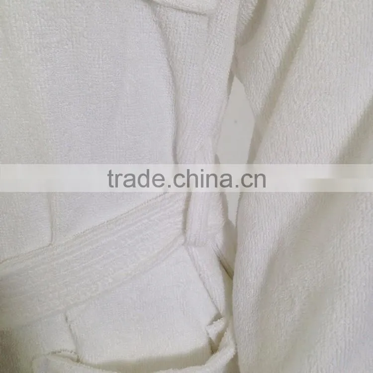 Orangic bamboo robe luxury lounge bathrobe white