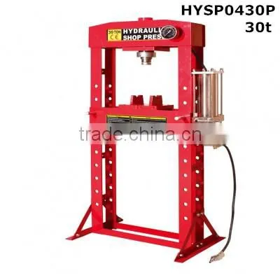 30T Pneumatic Shop Press With Gauge