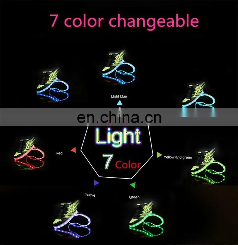 wholesale Children kid USB rechargeable LED luminous light shoes kids