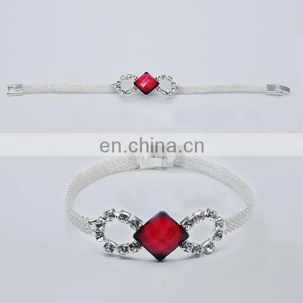 Nice design elegant gem stone ruby fashion magnetic bracelet