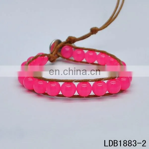 Handmade sport friendship leather wrap bracelet