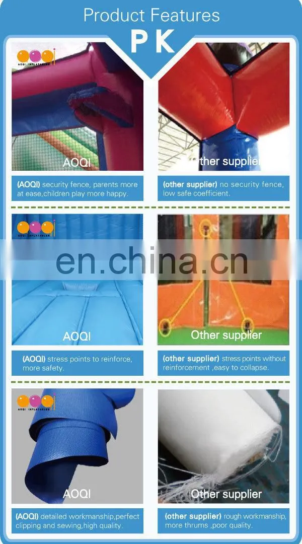 AOQI giant commercial use crazy fun Amercian football inflatable slide from China