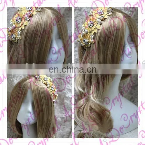 Aidocrystal Luxury Bridal Hair Jewelry Hair Accessories,Bridal Pearl Headpiece Gold Hair Comb