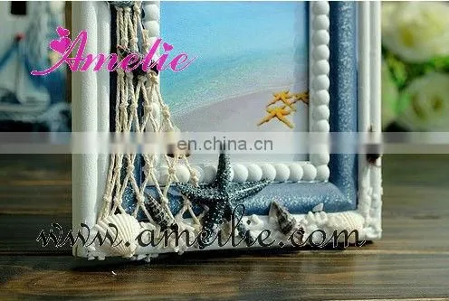 A0136 Mediterranean Style Blue color wholesale wooden picture frames