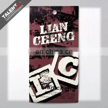 custom special designprinted paper hang tag for jeans