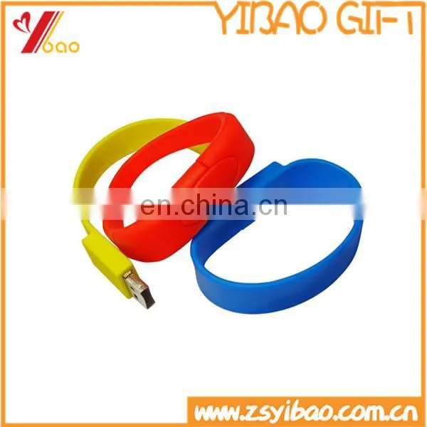 Custom promotional silicone bracelet with logo silver print with metal part can laser logo on it
