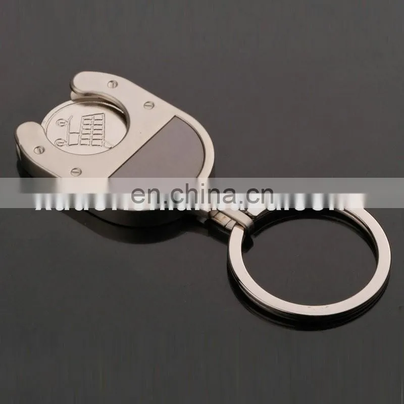 Promotional Stainless Steel Shopping Cart Dog Keychain