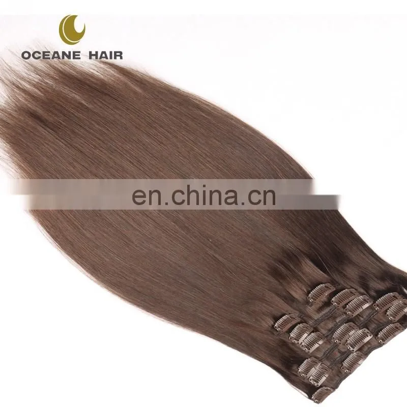 No tangle and shedding grey color clip in hair extension prices