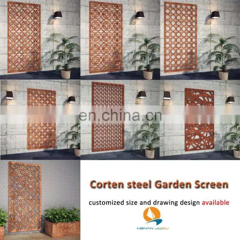 Garden Corten Steel Screen Panels In Steel Sheets