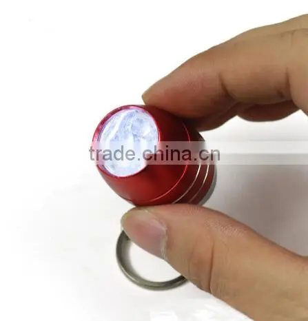 6led kids mini flat LED flashlight with keychain