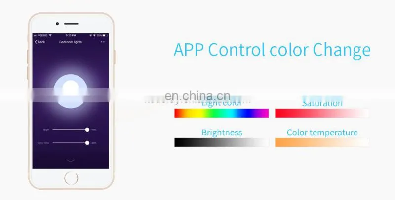 Mobile App control alexa smart home moon light wifi led night light