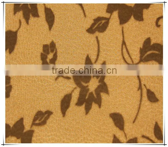 Beautiful Flower Design Flock Printied Sofa Fabric