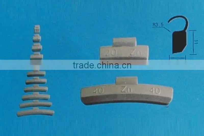 5 gram of Zinc clip on alloy wheel balance weight