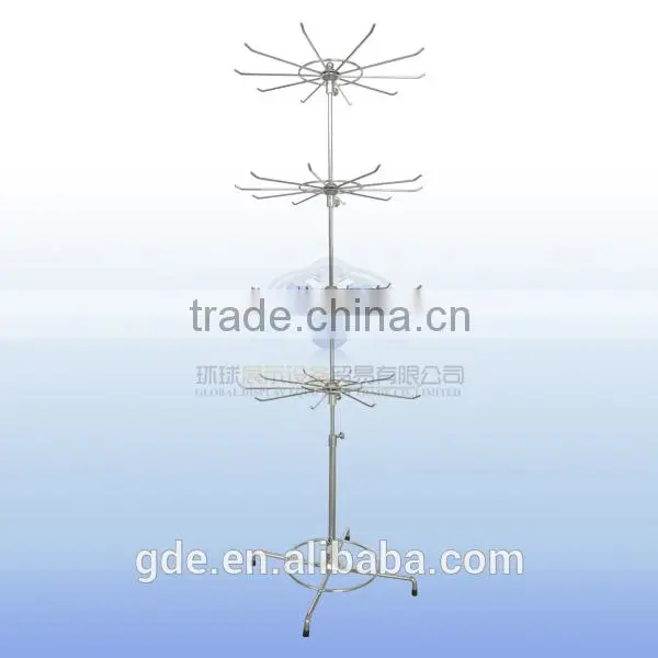 Hot sale metal chrome accessories hanging display stand with 4 layers