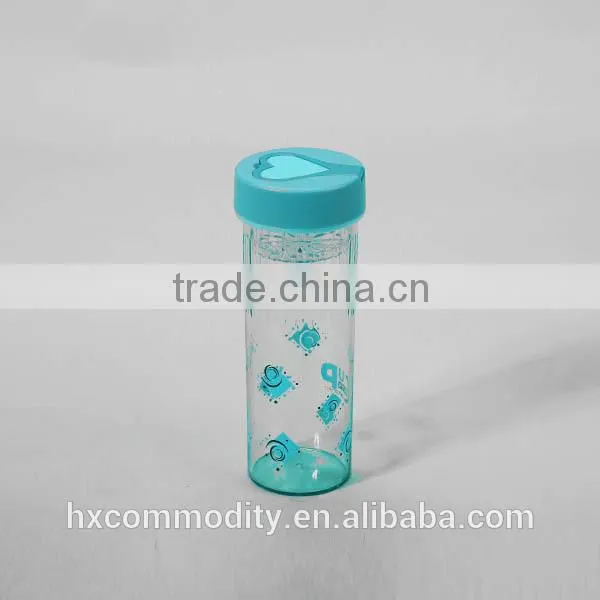 400ml 4 Side lockable portable plastic water cup