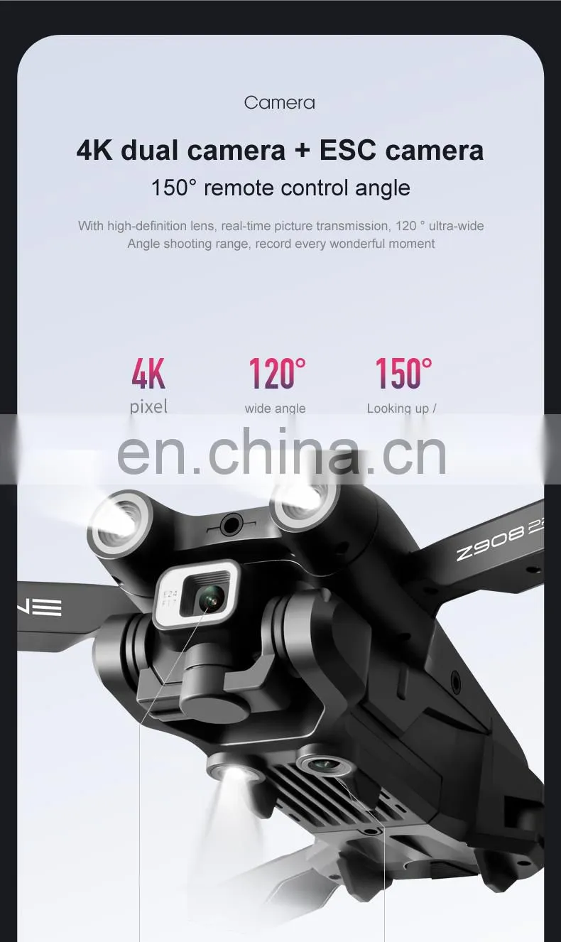 Z908pro RC Drone 4K Mini Dual camera Obstacle Avoidance Foldable Quadcopter RC Helicopter Toy