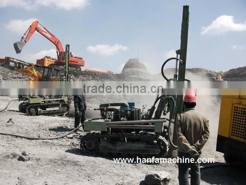 Most durable and economic ! HF100YA2 crawler type practical DTH drilling rig