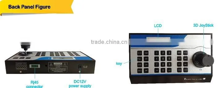 Hot Speed dome Keyboard Controller RS485 Controller Control TVI PTZ and AHD PTZ or Analog PTZ Camera 3D keyboard Controller