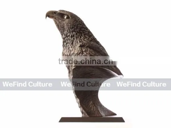 Metal Casting Bronze Eagle Sculpture for Interior Deco