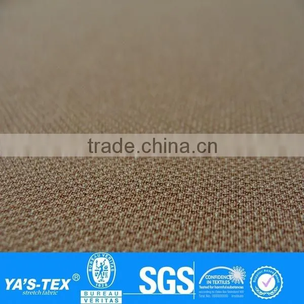 Dark Yellow Granular Sensation Polyester Spandex Fabric Absorption and fast dry For Mountaineering
