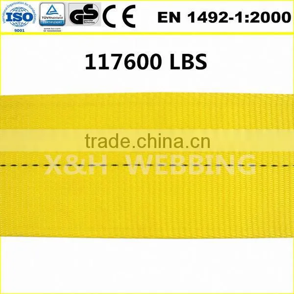 12T eye to eye double flat polyester lift sling