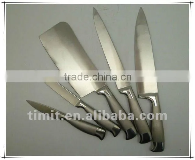 8pcs stainless steel hollow handle good quality kitchen knife