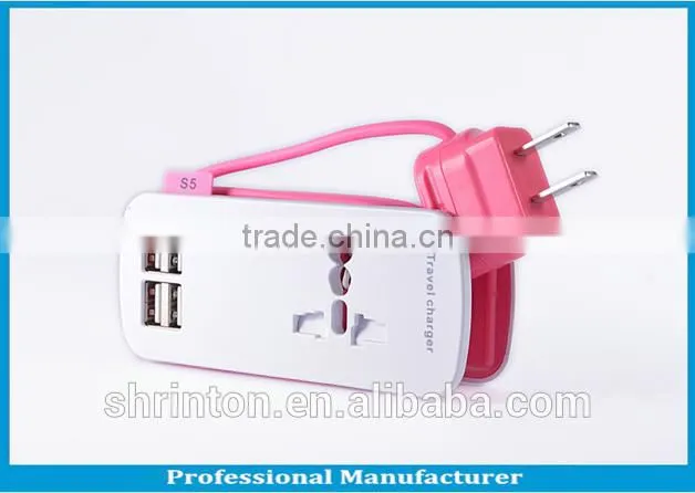 Portable High Speed 4.2 A EU UK USA AU Usb Travel Charger