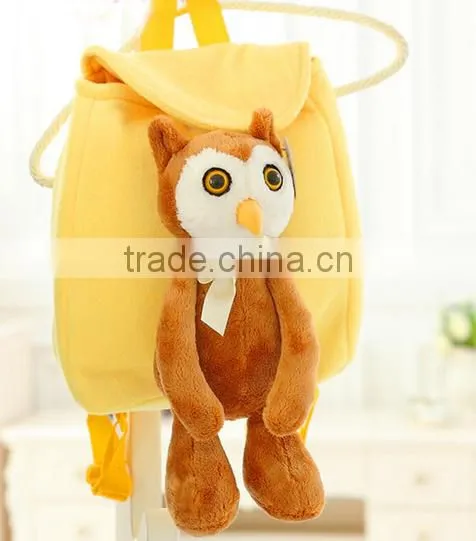 plush owl backpack/owl backpakcs plush/cute owl backpacks