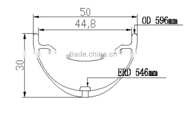 27.5 carbon clincher rim 650B tubeless bike rims carbon wheel 50mm width