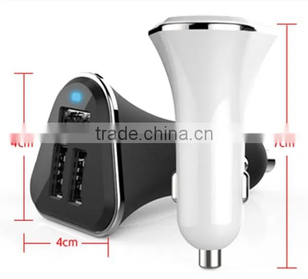 (110125) Multipurpose Colorful Dual USB Car Charger for iPad and Smart Phone