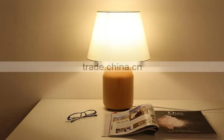 LED Wood table Light JK-879-20 Factory Price European Style Wood Base Table Lamp/lighting/led Table Light LED Wood table lamp