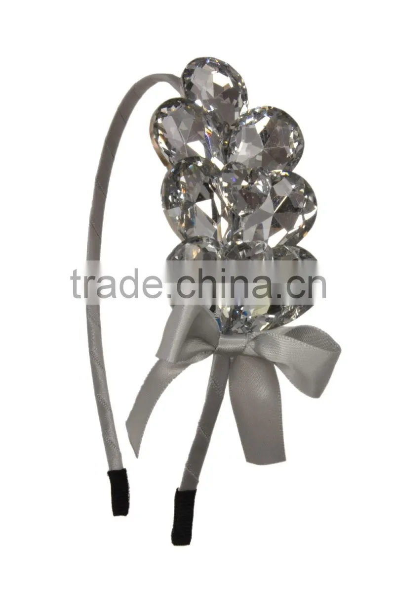 Faux Gemstone with Heart Shape Stone Hairband/Heanband