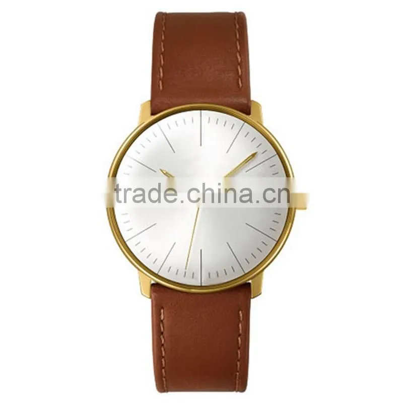 Luxury women men 3atm quartz stainless steel back watch