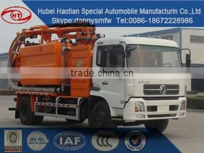 Dongfeng high presure sewage suction cleaning truck fecal tank truck
