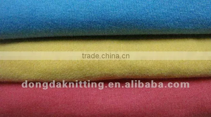 80% cotton 20% polyester one side brushed fleece knitted fabric