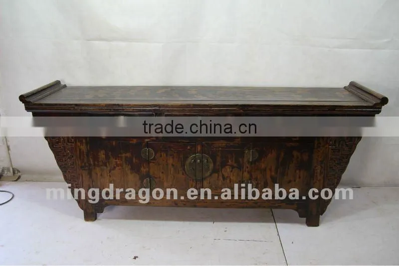 Chinese antique furniture pine wood Two Door Three Drawer Cabinet