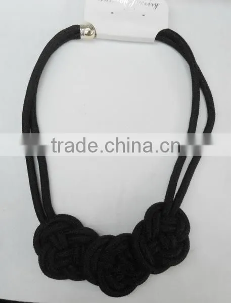 Rope braided neon colored necklace for 2015