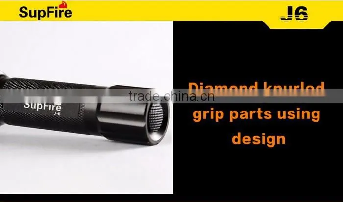 Supfire J6 Rechargeable Led Flashlight 3 Modes Portable Torch