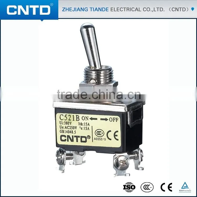CNTD Custom Products Double Pole Single Throw ON-OFF 4-Way Spring Return Toggle Switch