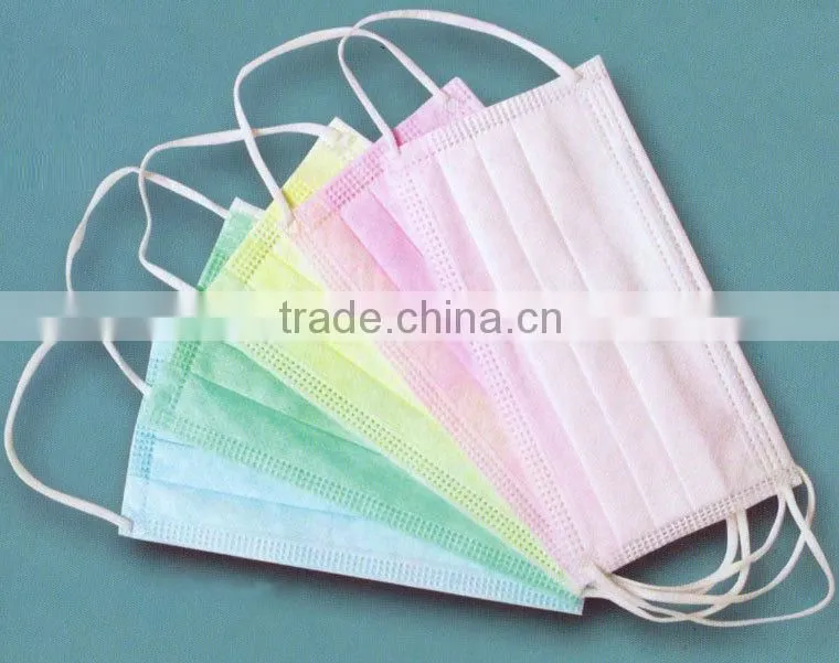 face mask with earloops with ties