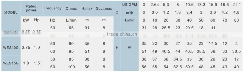 WES7G/10G/15G Pump