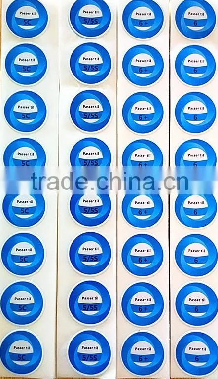Customized round oval sticker for glass and plastic