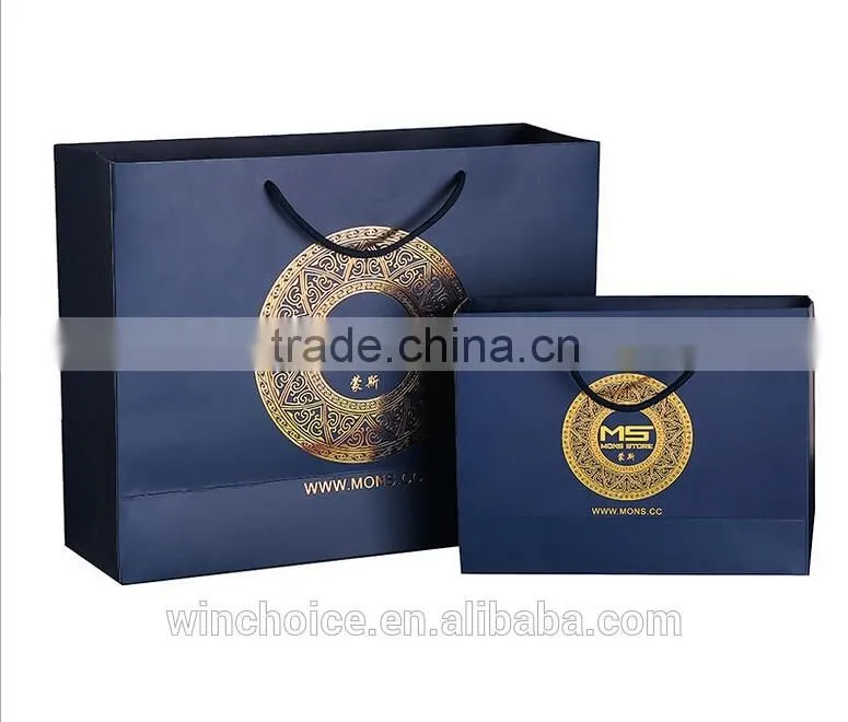 Ivory board /art paper bag ,shopping promotion bag , customized lamination printing, cotton handle