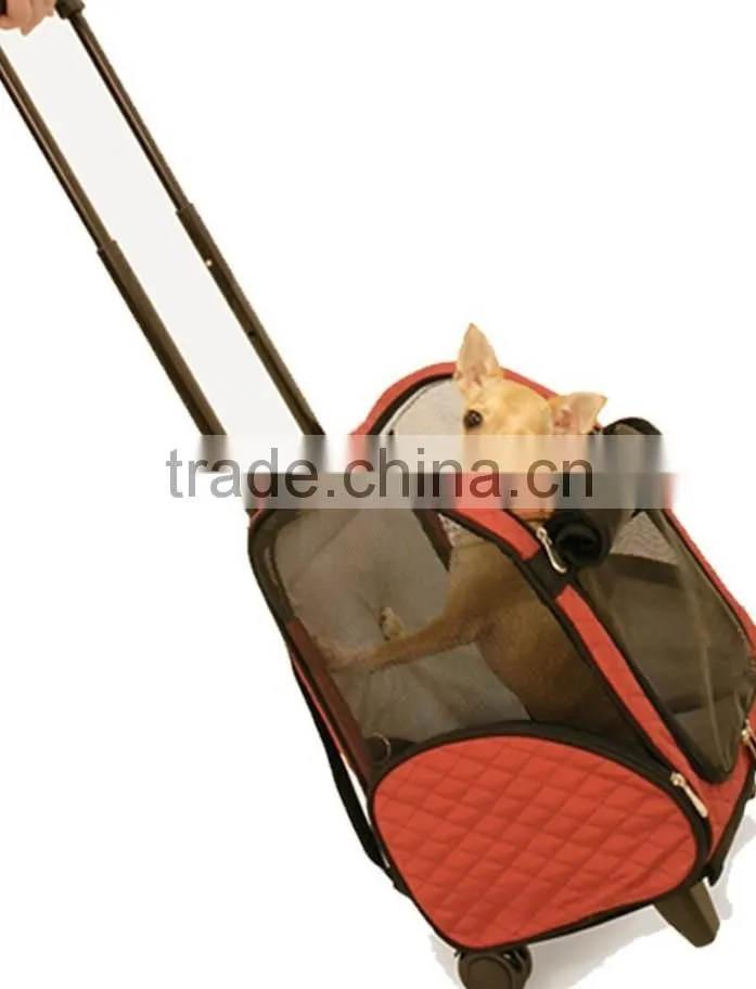 Wheel around travel pet carrier