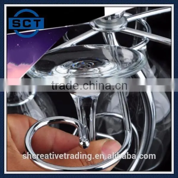Elegant Red Wine Rack Glass Holder with Tree of Life Style