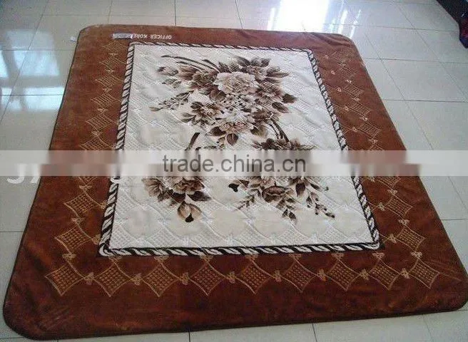 100% ployester printed raschel-knitted special-carving blanket