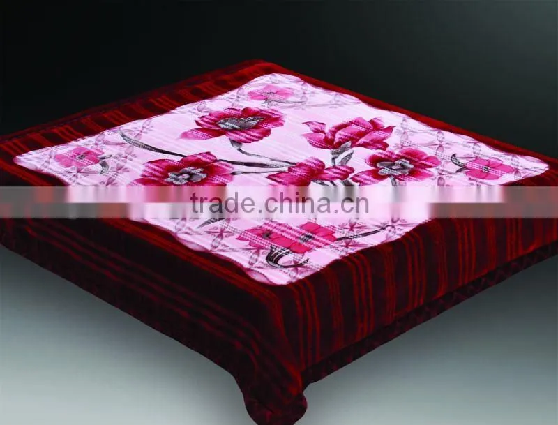 100% polyester super soft printed interwaving mink blanket