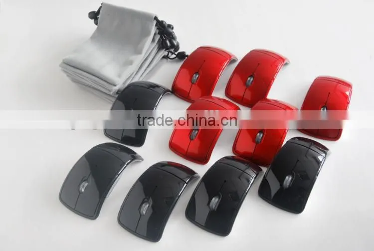 Laptop Folding Arc Wireless Gift Mouse with Nano Receiver