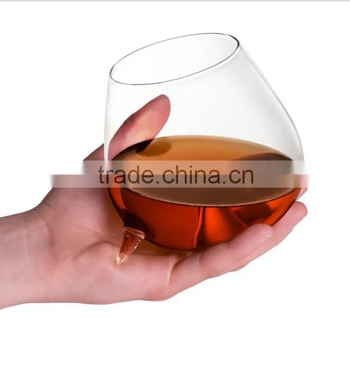 Customized size stemless drinking wine glass promotion leadfree clear transparent popular model